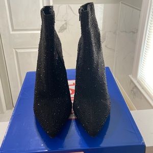 Rhinestone Pointed Toe Booties